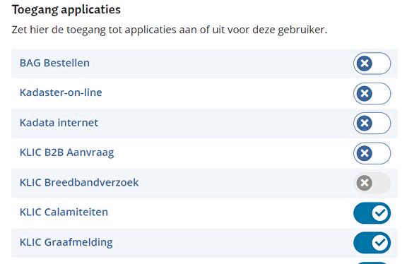 Mijn Kadaster toegang applicaties